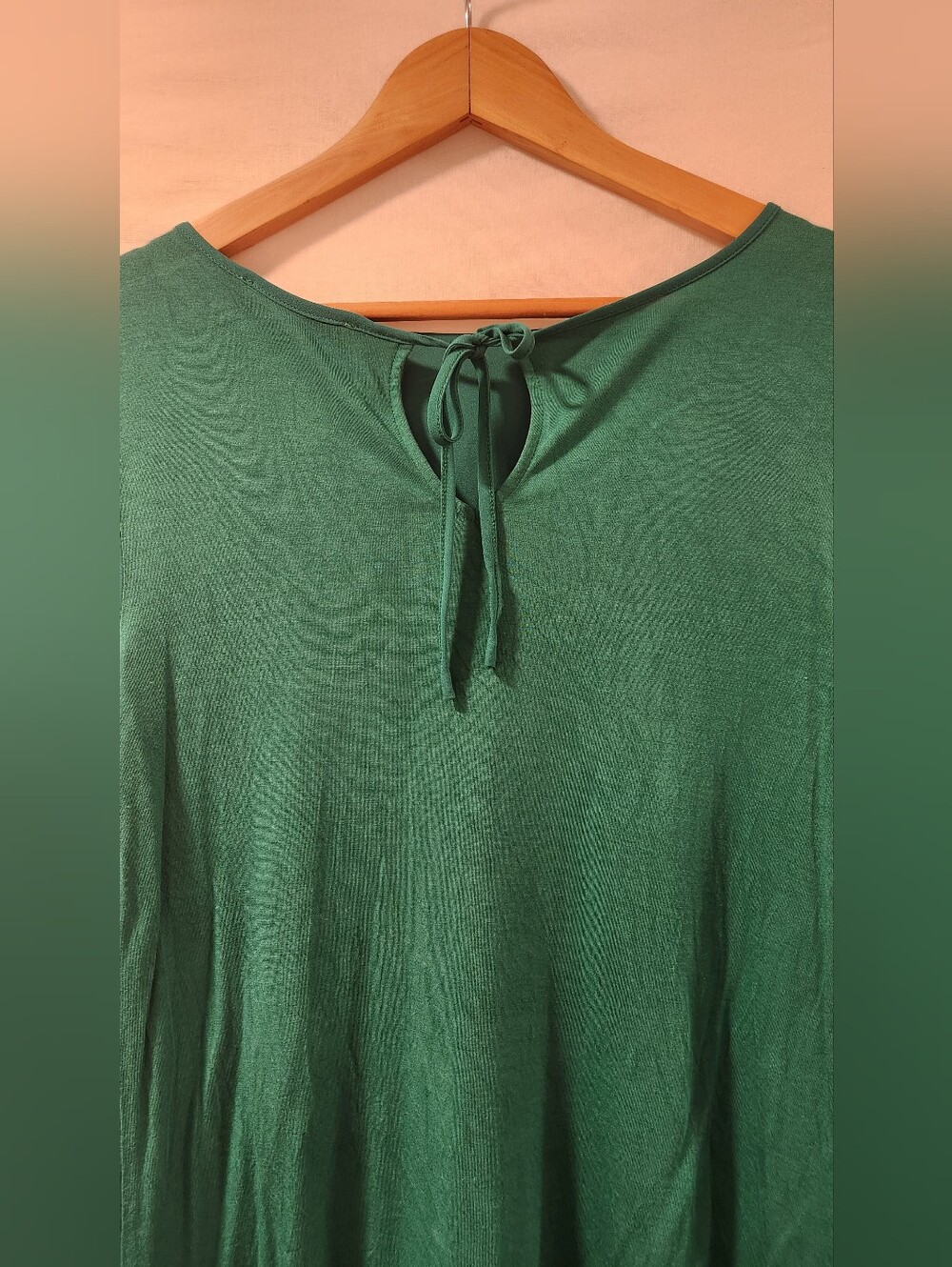 LOFT Bell Sleeve Emerald Green Blouse Size M - Picture 7 of 8